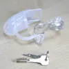 Male Soft Silicone Cock Cage With Resin Arc Penis Ring Belt Device Adult Bondage BDSM Sex Toy 2 Size For Cage 4 Color A360-22808136