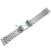 Jawoder Watchband 22mm Full Polished Stainless Steel Watch Band Rand Armband Accessories Silver Adapter för Navitimer Montbrilla3037551