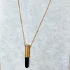 Mode Pierre Pendentif Célébrité Style Bullet Colliers Nouveau Cuivre Boîtier En Laiton Boule Chaîne Colliers Chandail Maxi Collier Livraison Gratuite