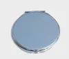 Nouvel étui de miroir de maquillage portable rond Argent Compact Poche Miroir Miroir Mariage Mariage