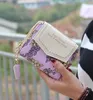 Cartera corta con estampado europeo y americano, superventas, cubierta de encaje, botón superior para bolso de mujer, superventas, 2017