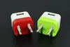 Dual Color Mini Portable USB-väggladdare Fällbar vikning EU US-kontakt 1A nätadapter för iPhone 6 SE Samsung S6 S7 Not 4 5 HTC-telefon