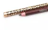 12 stycken Leopard Kvinnor Ögonbryn Pen Vattentät Svart Ögonbrun Penna med pensel Make Up Eyeliner Eye Liner Makeup Tools