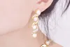 Brudsmycken Pearl Necklace Earring Accessories sätter guld med kristallhalsband bröllop smycken engagemang smycken 4713706