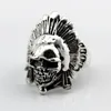 New Top 20pcs Retro Skull Skeleton Gothic Alloy Rings Wholesale Punk Style Rings For Mens