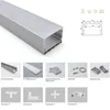 50 X 1M sets/lot Office lighting aluminum profile for led light and Wide U type ceiling channel for recessed wall lamps