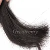 4pcs / mycket blandad längd 100% peruansk obehandlad mänsklig hårförlängning 8 "-30" Peruansk kroppsvåg Hårväft Väv naturlig färg Greatem