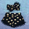 12color Baby Kleinkind Mädchen Leopard Flora Pompon Shorts Sommer Mädchen Stirnband Floral Pom Pom Shorts Mädchen Kleinkind Shorts aztekische Pom Pom Shorts