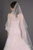 Nowy Hot Saling Wysokiej Jakości 2T Koronkowa Aplikacja Edge Bez Grzebień Lwory White Wedding Veil Welon Welony Bridal Handmade Trzy metry Długość