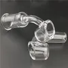 3mm de espessura quartzo banger com pescoço curto 10mm 14mm feminino do sexo feminino 45 graus 90 graus de quartzo prego para bongo de vidro da plataforma de petróleo