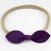 Baby Nude Nylon Headband - 3inch Leatherette Petal Bow Headband / Hairtie Kids Hair Bands Acessórios de cabelo! 50 pcs /