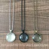 1 Inch 25mm Round Pendant Tray Domed Glass Cabochon Jewelry Components Findings for DIY Handmade Pendant Necklaces