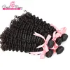 Greatremy® 3 stks / partij Diepe Wave Peruviaanse Onverwerkte Menselijk Haar Weave 8-30 Virgin Hair Extension Natural Color Dropshipping