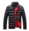 Casual Casual Casacos Quentes Casacos Sólidos Finos Respiráveis ​​Jaqueta de Inverno Homens ao ar livre Casaco Leve Pus Size XXXXL Parka, EDA335