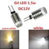 LED Lamps AC/DC 12V 1.5W high power Crystal Corn Bulbs Droplight Chandelier Spot Light White 360 degree