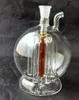 Wholesale free shipping Tatu round glass Hookah / glass bong / glass pipe, within six claw filtered Gift accessories