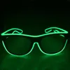 Dc3v Battery inverter Drived EL Neon Green Light GLasses With EL Cool Product In PVC Material