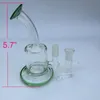 Vert Et Transparent Épais Petit Verre Bongs Poche En Verre Tuyaux D'eau Recycleur Plates-formes Pétrolières Bong Fumer Pipe Narguilé Bas Prix