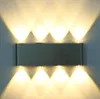 Hot Sale LED Wall Light 12W 1000LM AC85-265V Modern Aluminiumlampa Vägg SCONCE Surfaced Mounted Light Fixtures Inomhus Badrum Gratis Frakt