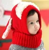 Cappello e sciarpa invernali per bambini con berretti lavorati a maglia all'uncinetto per neonati, ragazzi, ragazze, bambini, scaldacollo per bambini di nuova moda