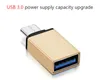 Metall USB 3.1 Typ C OTG Adapter Hane till USB 3.0 A Hona Converter Adapter OTG Funktion för Macbook Google Chromebook