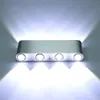 Ny 8W LED-väggsconce lampor 85-265V för Hotel Aisle Step Hall Bedside Up Down Inoor Dekorativ belysning LED Multi-Colored Light