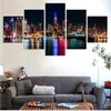 Paisagem Urbana 5 Peças HD imprimir pintura de cenário na arte da parede da lona fotos modern fashion home decor sala de estar quarto