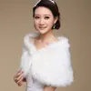 Winter Perlen Jacken Brosche Kunstpelz Hochzeitskleid Schulter Accessoires Braut Bolero Elfenbein Jacke Schal