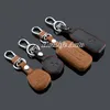 2014 Mitsubishi Lancer Ex Lancer Car Keychain Leather Key Fob Case Couverture pour 2004- 2014 2015 Lancer ex Key Chain Car Accessoires