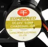 SUPERRD CHA8024AL-OA 24V 0.09A 8CM 80 * 80 * 25 3ワイヤーヒートシンク超静かなファン