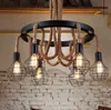 Luxus Retro led Seil industrielle Pendelleuchten Edison Vintage Restaurant Living Bar Licht E27 amerikanischen Stil Nordic Leuchten Beleuchtung