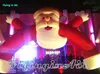 Outdoor Christmas Inflatable Santa Archway 8m Red Air Blown Santa Waving Hands With Custom Printing For Doorway Decoration