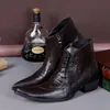 زائد الحجم 38-46 الجلود اللباس الرسمي أحذية رجالي أحذية chukkas تلميح المسامير المعدنية أزياء الرجال مارتن فاسق صخرة التمهيد رجل كعب حذاء