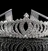 Bridal Tiaras With Rhinestones Wedding Jewelry Girls Headpieces Birthday Party Performance Pageant Crystal Crowns Wedding Accessories #BW-T006