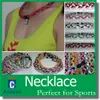 New Baseball Sports Titanium 3 Rope Braided Sport GT Necklaces 10000 colors" OEM Size many neon color