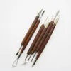 6pcs Clay Sculpting Set Wax Carving Pottery Tools Sculpt Smoothing Polymer Shapers Modeling Carved Tool Wood Handle Set Merry Chri6929012