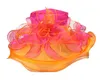 НОВЫЙ женский Fascinator Oranza Flower UV доказательство Шляпа с широкими полями Кентукки Церковное вечернее платье Шляпа Коктейльная вечеринка Свадебная кепка Sunhat