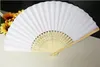 DHL shipping In stock 2016 hot selling white bridal fans hollow bamboo handle wedding accessories Fans & Parasols free shipping