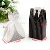 100pcs candy boxes tuxedo dress bride و Groom Wedding Gift Weddy Favor Supplies Box Party Supplies9783833