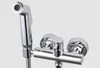 Koppar Chrome Bath Bidet Nozzle Små Dusch Spray Gun Kall och Varmvatten Blandad Set Bidet Bidet Dusch Torneira Mixer "7-10cm" BD333