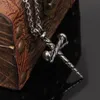 10st / Massor Herrhalsband Europa och Amerika Mode Retro Legering Nails Cross Charm Pendants Halsband för män Smycken Gift