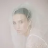 High Quality Bridal Veils With Cut Edge Elbow Length Two Layer Tulle Netting White Elegant Hotselling Wedding Bridal Veils #V017