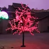 2m 6.5FT Wysokość LED Sztuczne Wiśniowe Blossom Drzewa Światło Boże Narodzenie 1152PCS Żarówki LED 110 / 220VAC Deszczowe Worek