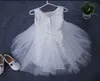 Glizt roupas de bebê menina casamentos concurso branco primeiro laço sagrado bordado flor comunhão vestido lantejoulas crianças vestido de dama de honra326z