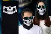 Halloween Scary Mask Festival Skull Masks Skeleton Outdoor Motorcykelcykel Multimasker Halv Halv Face Mask Cap Neck Ghost4576206