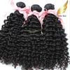 Peruvian Curly Wave Weft Virgin Human Hair Buntles Extensions Natural Color 1 eller 2 OR3PCS / Lot