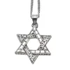 14K Gold Plated Classic Star of David Pendant Necklace 3mm 24 Inch men Miami Cuban Chain Necklace2980