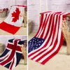 100% bawełniany ręcznik na plażę Suszanie z prysznicem kąpielowym Ręczniki USA UK UK Canada Flag Dollar Design Bath Ręcznik 275f