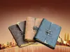 Wholesale-Authentic cowhide hardcover book diary password with lock notepad genuine leather European retro notebook free shipping