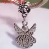 Guardian Angel Alloy Charm Pendants For Jewelry Making Bracelet Necklace DIY Accessories 34 x 15 mm Antique Silver 100pcs